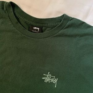 Dark Green Stüssy Long-Sleeve